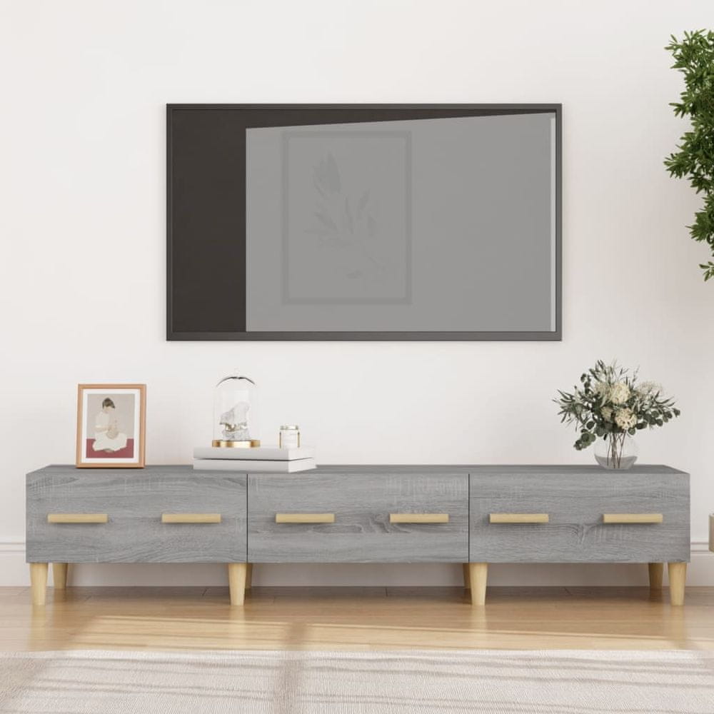 Vidaxl TV skrinka sivý dub sonoma 150x34,5x30 cm spracované drevo